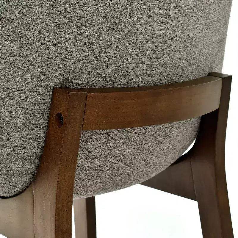 Sgabelli da Bar Mid-Century Modern con Schienale, Sedie Alte Imbottite da 71 cm con Gambe in Legno Massello