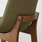 Sgabelli da Bar Mid-Century Modern con Schienale, Sedie Alte Imbottite da 71 cm con Gambe in Legno Massello