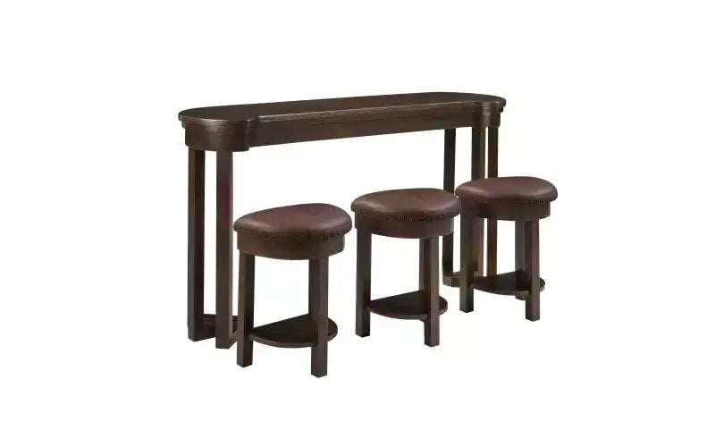 Tavolo da bar con 3 sgabelli rivestiti in PU, tavolo da pranzo altezza bancone, set colazione salvaspazio per cucina, sala da pranzo, espresso