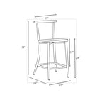 Sgabello da bar Northwood Metal Cafe altezza bancone nero: design elegante e moderno