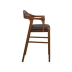 Sgabello fisso Rasmus: 29", similpelle, legno ecologico, altezza fissa