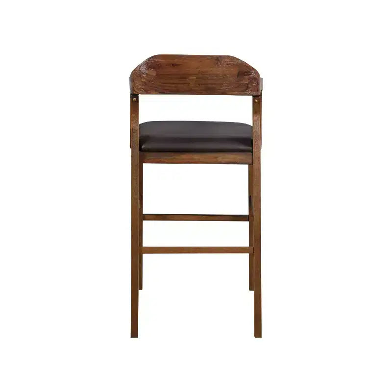 Sgabello fisso Rasmus: 29", similpelle, legno ecologico, altezza fissa