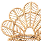 Sgabello da Bar Garan in Rattan e Metallo, Altezza Bancone, Naturale/Nero: Stile Bohemien, Altezza Seduta 62,2 cm