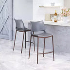 Sedie da bar Laval ad altezza bancone grigio scuro