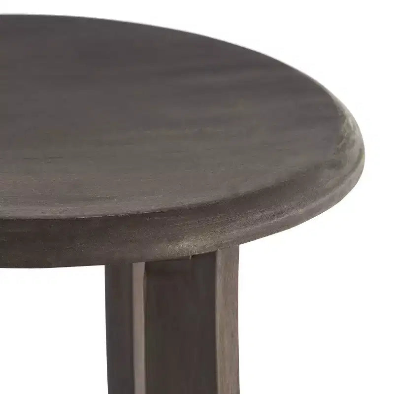 Sgabelli Ruthie Acacia Grigio Scuro: Altezza Fissa 76 cm, Design Senza Schienale