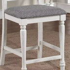 Sgabelli da bar Cambrien in stile rustico ad altezza bancone con sedute imbottite