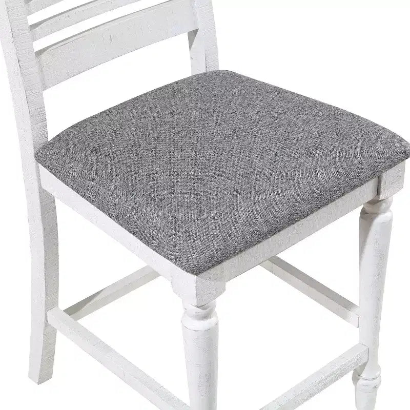 Sgabelli da bar Cambrien in stile rustico ad altezza bancone con sedute imbottite