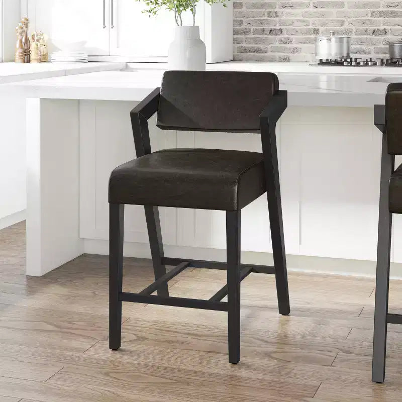 Snyder Counter Height Barstool Black/Gray - Hillsdale Furniture