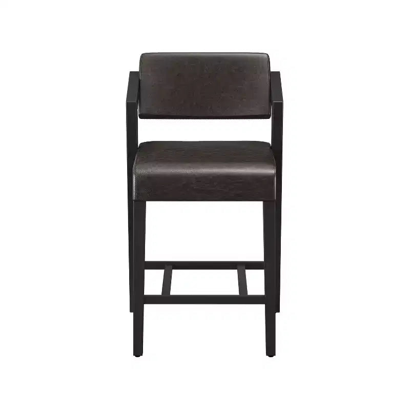 Sgabello da bar Snyder altezza bancone nero/grigio