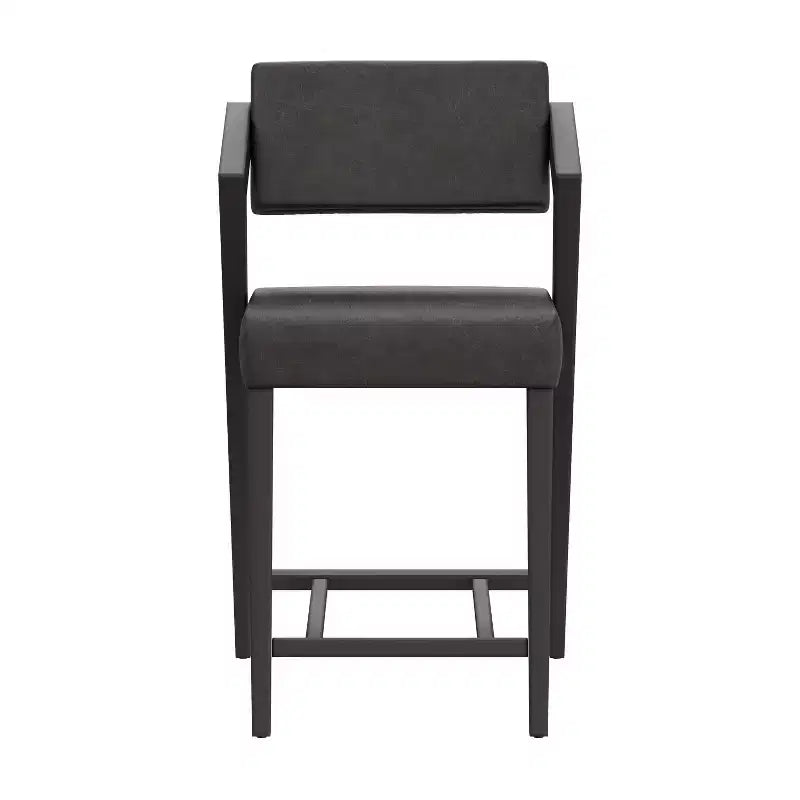 Sgabello da bar Snyder altezza bancone nero/grigio