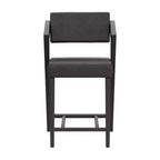 Sgabello da bar Snyder altezza bancone nero/grigio