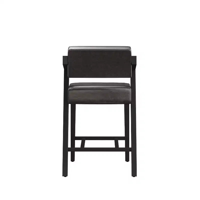 Sgabello da bar Snyder altezza bancone nero/grigio