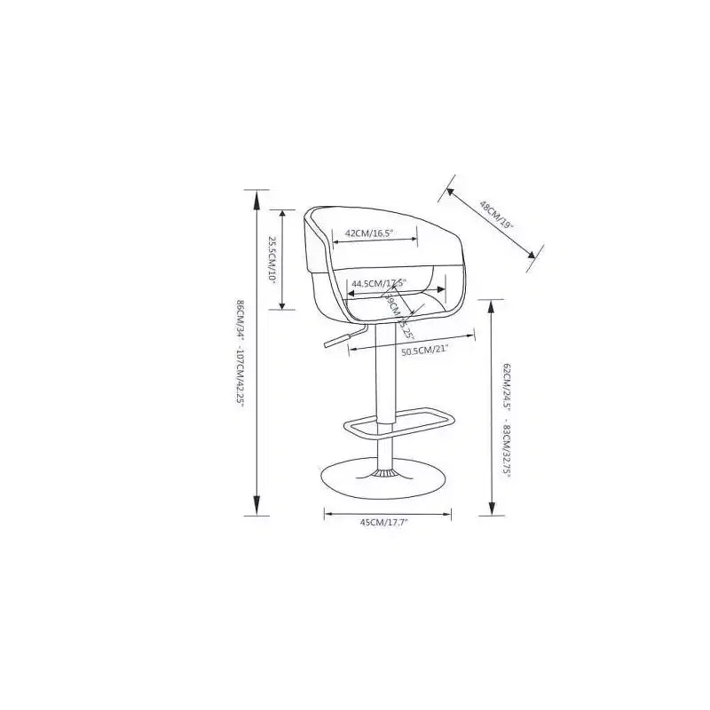 Sgabello da bar girevole regolabile Calinda Bianco: Moderno di metà secolo, Struttura in legno curvato, Rivestimento in lino