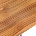 Sgabello da bar Chapman da 24" ad altezza bancone naturale: telaio nero, legno di pino, design industriale