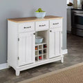 Credenza a Buffet Stile Hutches Legno/Bianco/Naturale