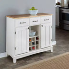 Credenza a Buffet Stile Hutches Legno/Bianco/Naturale