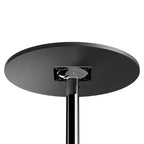 Tavolo Spectrum rotondo da 24" ad altezza bar con gambe in metallo nero: base cromata, piano in MDF, stile contemporaneo
