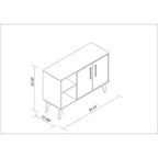35,43" Credenza Amsterdam Bianca