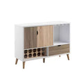 Hoff Contemporary Buffet Glossy White and Weathered Sand - HOMES: Inside + Out