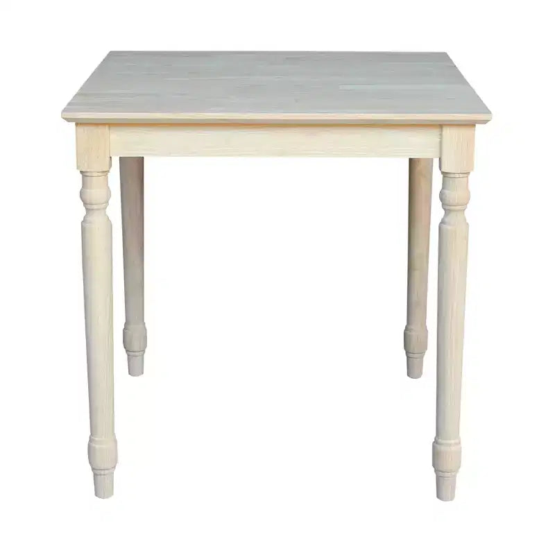 Tavolo quadrato in legno massello non rifinito da 30"
