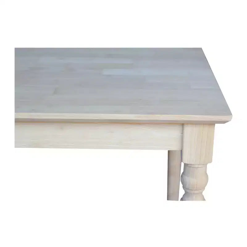 Tavolo quadrato in legno massello non rifinito da 30"