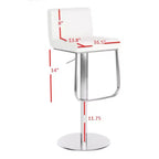 Sgabello da bar girevole Stanley Gas Lift nero