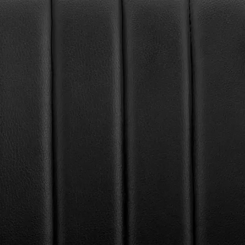 Sgabello da bar Brock regolabile ad altezza bancone con seduta in similpelle, schienale con finitura noce e base in acciaio