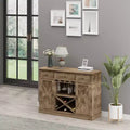 Credenza a buffet da fattoria con portabottiglie a X, portabicchieri, 3 cassetti
