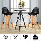 Sgabello da Bar Mid-Century da 28,5" Sedia da Pranzo/Pub con Sedile Imbottito in Pelle Nera