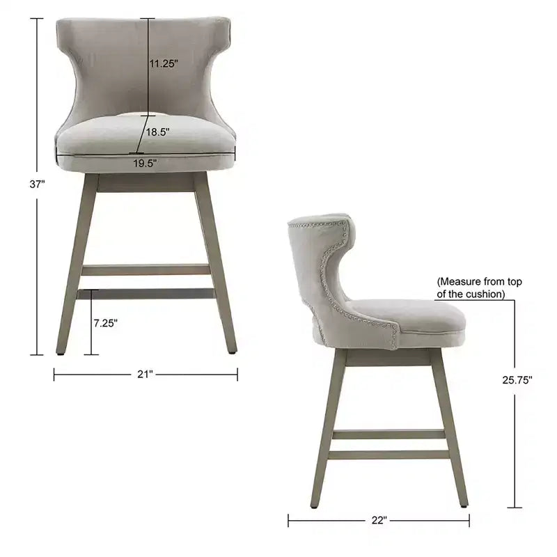 Sgabello da bar Cheryl girevole altezza bancone, 65,4 cm