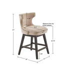 Sgabello da bar Cheryl girevole altezza bancone, 65,4 cm
