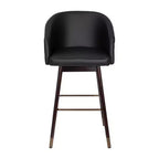 Sgabello Temperance Modern con struttura in legno e dettagli metallici