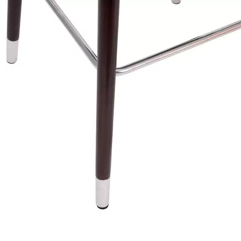 Sgabello Temperance Modern con struttura in legno e dettagli metallici