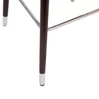 Sgabello Temperance Modern con struttura in legno e dettagli metallici