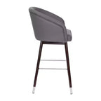 Sgabello Temperance Modern con struttura in legno e dettagli metallici