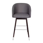 Sgabello Temperance Modern con struttura in legno e dettagli metallici
