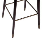 Sgabello Temperance Modern con struttura in legno e dettagli metallici