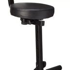 Sgabello portatile imbottito con schienale per DJ, musicisti, artisti, con limite di peso di 136 kg e altezza regolabile, nero