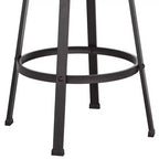 Sgabello da bar girevole in metallo bronzato Clifton, marrone, alto 75 cm, regolabile, con sedile in legno, schienale e poggiapiedi, stile industriale, per bancone cucina