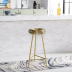 Sgabello da bar contemporaneo in filo intrecciato Addison color oro