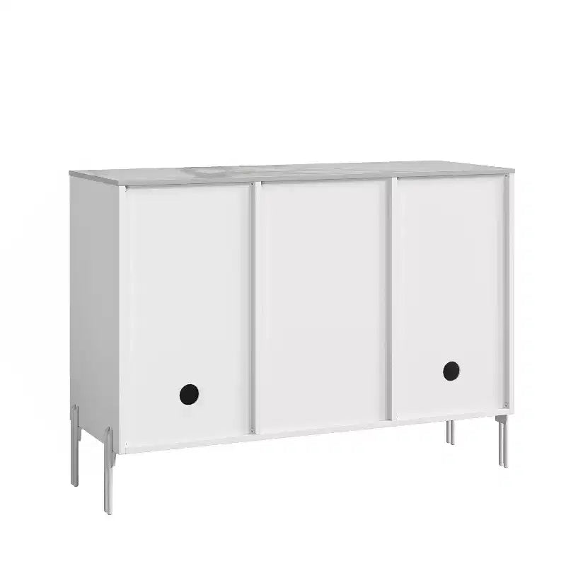 Mobile bar da 42" con motivo a trama e piano d'appoggio effetto marmo