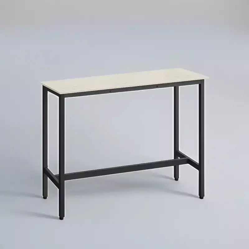 Tavolo stretto e lungo, da cucina e sala da pranzo, alto da pub, robusta struttura in metallo, design industriale, 40 x 120 x 90 cm